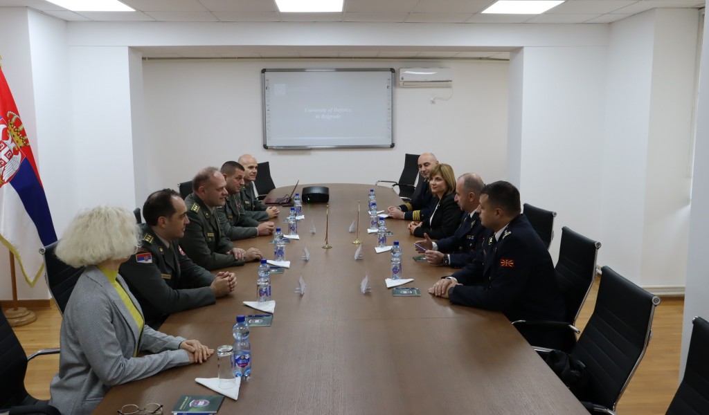 Делегација Војне академије ''Генерал Михаило Апостолски'' из Скопља у посети Војној академији Универзитета одбране у Београду